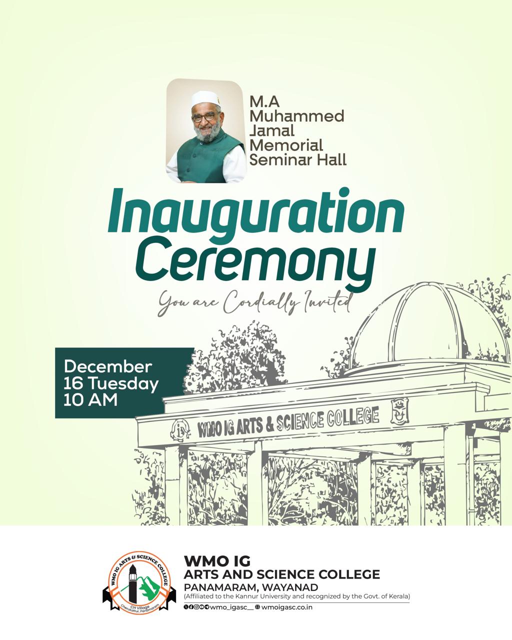 A New Milestone at WMO IG Arts & Science College! 🎓